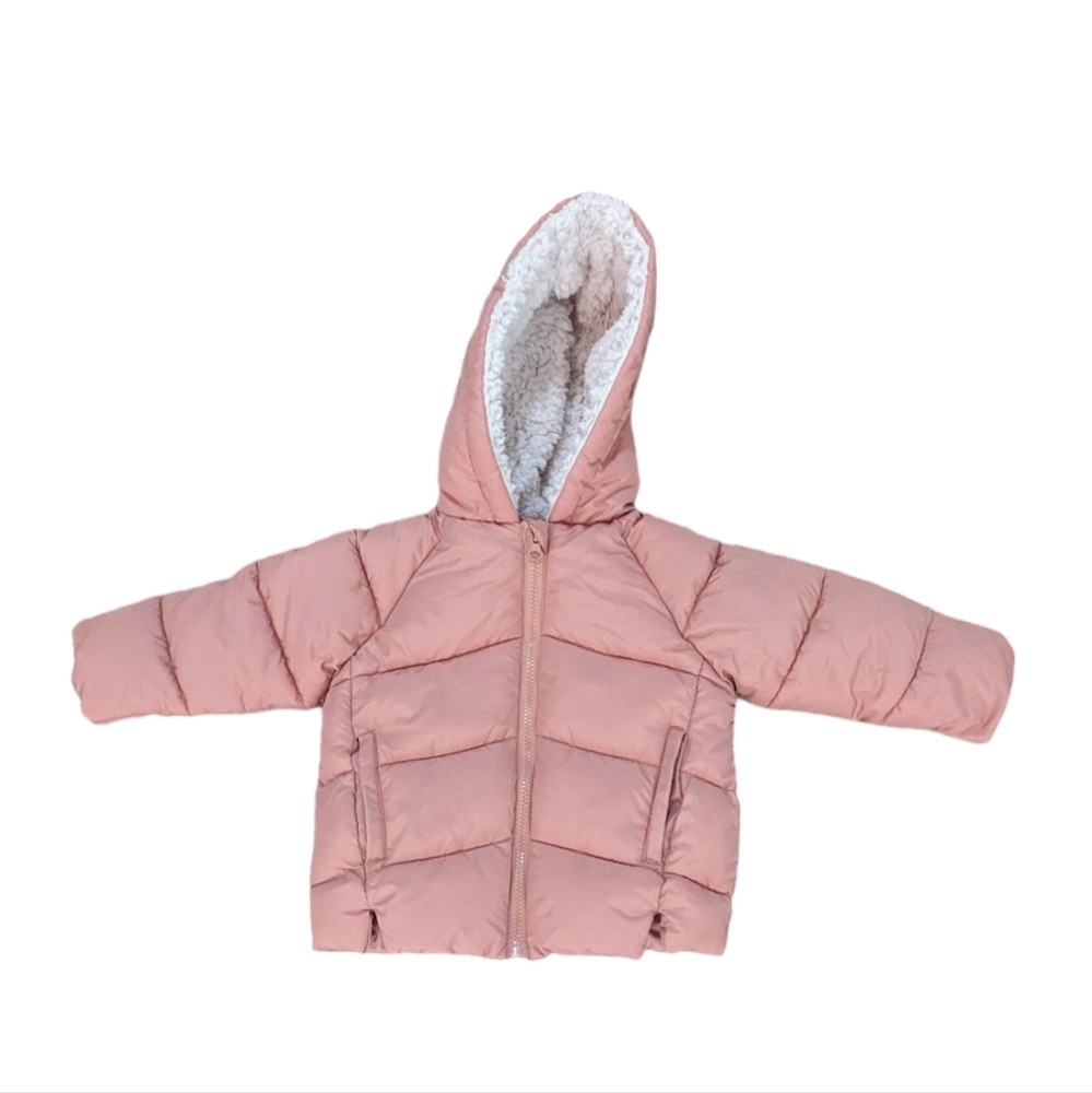 NWT Jessica Simpson Pink Baby Girl Puffer Coat Jacket 24 Months